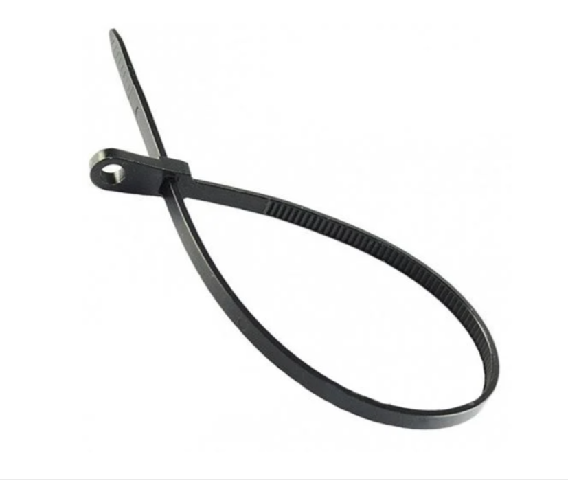 Кабельна стяжка з кільцем 150x3.6 поліамід чорний